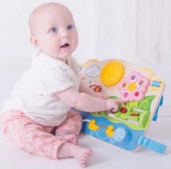 Picture of Houten Baby Activity Centre Bloem & Zon - Bigjigs - 6mnd+