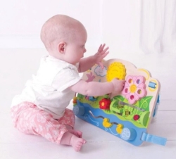 Picture of Houten Baby Activity Centre Bloem & Zon - Bigjigs - 6mnd+