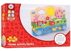 Picture of Houten Baby Activity Centre Bloem & Zon - Bigjigs - 6mnd+