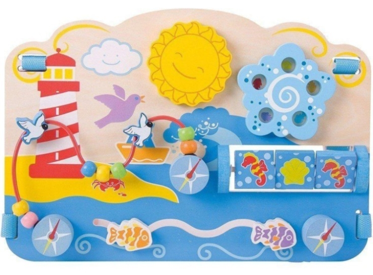Afbeeldingen van Bigjigs Houten Baby Activity Center Zee - Educatief en Duurzaam - 6m+