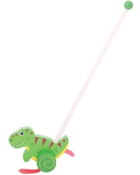 Bild von Duwstok-Loopstok Flappende T-Rex Dino - Bigjigs - Vanaf 1 jaar