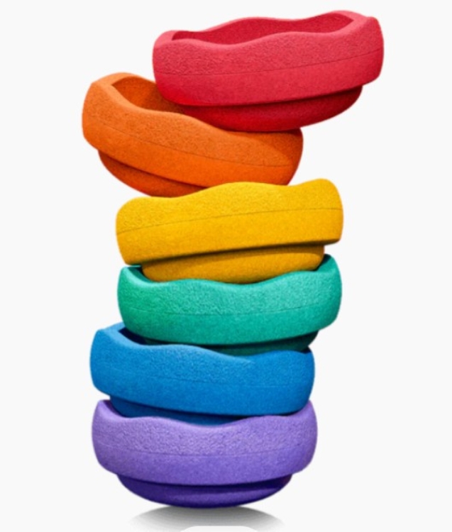 Bild von Stapelstein Original set van 6 Rainbow Classic Mini - Creatief Spel & Beweging - 1jr+