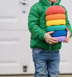 Afbeeldingen van Stapelstein Original set van 6 Rainbow Classic Mini - Creatief Spel & Beweging - 1jr+