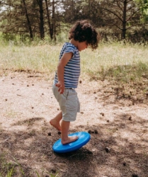 Afbeeldingen van Stapelstein Balance Board Blauw Classic - Creatief Spel & Beweging - 1jr+