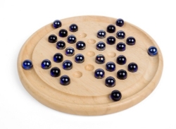 Bild von Bigjigs Houten Solitaire – Klassiek Bordspel met Glazen Kralen – 3jr+