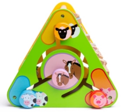 Afbeeldingen van Bigjigs Activity Centre – Houten Triangel Speelcentrum FSC 12m+