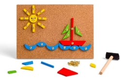 Bild von Bigjigs Hamertje tik Boot – Houten Creatief Spel – 3+ jaar