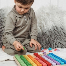 Afbeeldingen van Bigjigs Rekenspel Tafels Leren – Rekenspel in houten tray – 3+ Jaar