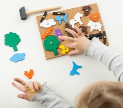 Picture of Bigjigs Hamertje tik Boerderij – Creatief Houten Spel – 3+ jaar