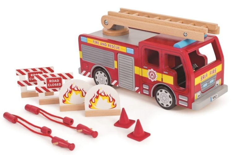 Image de Tidlo Houten Brandweerauto – Speelset - 3jr+