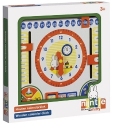 Bild von Bambolino Toys Nijntje Kalenderklok en Jaargetijden – Houten Leerklok 3+ Jaar