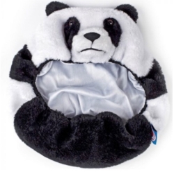 Afbeeldingen van Wheelybug Hoes Panda Small – zachte pluche hoes voor loopwagen