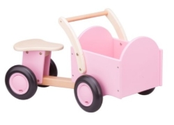 New Classic Toys Bakfiets Roze – Houten Kinderbakfiets – Vanaf 1 Jaar