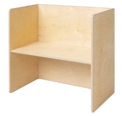 Van Dijk Toys Houten Kubustafel & Kinderbank – 2-in-1, Naturel – Voor 1-8 Jaar