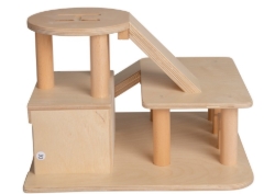 Van Dijk Toys Houten Garage met Helikopterdek – Naturel – 2jr+