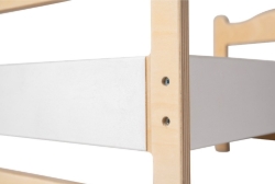 Van Dijk Toys Poppenledikant – Naturel-Wit Houten Poppenbed