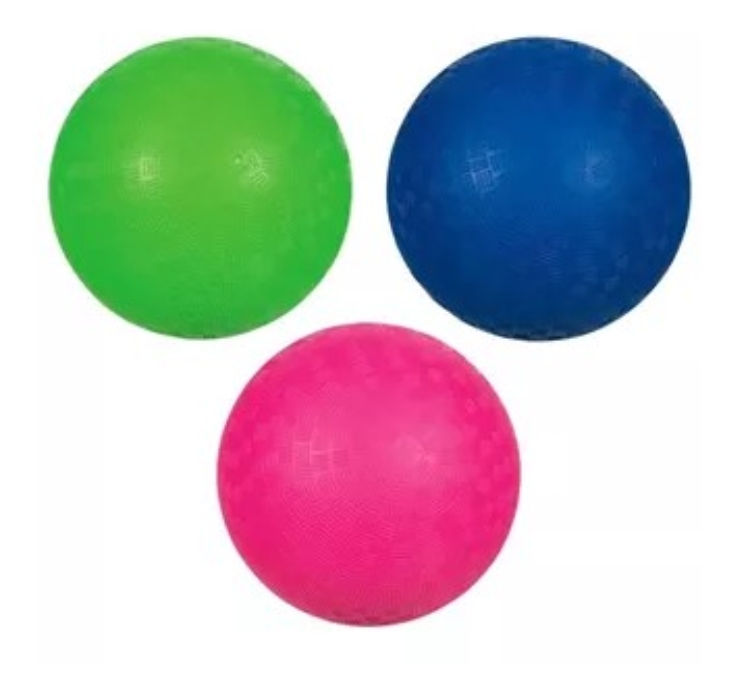 Image de Goki - Natuurrubberen zelfopblazende speelbal Groen met grip diameter 13 cm