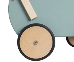Van Dijk Toys Houten Poppenwagen – Vintage Blauw/Groen - Vanaf 18mnd