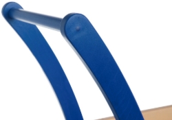 Van Dijk Toys Luxe Houten Loopwagen – Blokkenwagen - Naturel/Blauw – Vanaf 1 jaar
