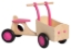 Van Dijk Toys Houten Bakfiets Naturel/Roze – Vierwieler Kinderloopfiets – Vanaf 1 jaar
