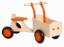 Van Dijk Toys Houten Bakfiets NaturelOranje – Vierwieler Kinderloopfiets – Vanaf 1 jaar