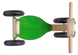 Van Dijk Toys Loopfiets Naturel/Groen - Houten 4-wieler kinderfiets - Vanaf 1 jaar