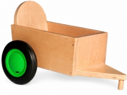 Van Dijk Toys Aanhanger Beuken voor Loopfiets - Naturel/Groen