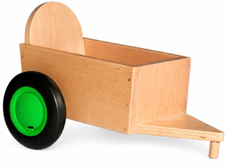 Van Dijk Toys Aanhanger Beuken voor Loopfiets - Naturel/Groen