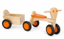 Van Dijk Toys Aanhanger Beuken voor Loopfiets - Naturel/Oranje