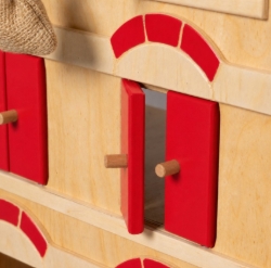 Van Dijk Toys Houten Pakhuis - Naturel/Rood – Vanaf 2 jaar