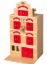 Van Dijk Toys Houten Pakhuis - Naturel/Rood – Vanaf 2 jaar