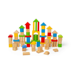 Big jigs - Montessori Mijn eerste gekleurde houten blokkenset  80 stuks 100% FSC BJ-37001 Duurzaam speelgoed 5