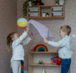 Little Botanic Sensorische Ballonballen set van 2 regenboog en pastel LB-SB-set-2804 Duurzaam speelgoed 5