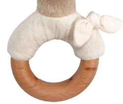ET-120810 Egmont Toys – Baby Giraffe Leonie Knuffel Rammelaar & Bijtring – 0+ Biokatoen & Hout, 13 cm Duurzaam speelgoed 4