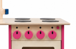 Van Dijk Toys – Roze Houten Peuter Combi Keuken – 1+ Jaar