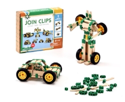 JOIN CLIPS Bouwplankjes Basisset - 14 in 1 Vehicle Adventure Set - Vanaf 6 jaar