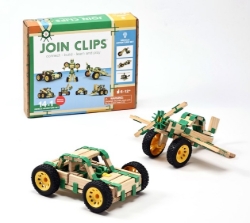JOIN CLIPS Bouwplankjes Basisset - 14 in 1 Vehicle Adventure Set - Vanaf 6 jaar
