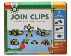JOIN CLIPS Bouwplankjes Basisset - 14 in 1 Vehicle Adventure Set - Vanaf 6 jaar