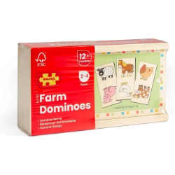 BJ-BJ736 Houten domino boerderij in kistje Duurzaam speelgoed 2