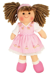 Bigjigs lappenpop Rose 28 cm BJ-BJD007 1