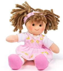 Bigjigs lappenpop Rose 28 cm BJ-BJD007 3