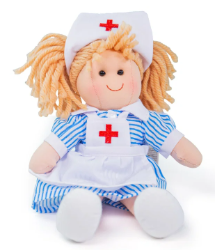 Bigjigs lappenpop verpleegster Nancy BJ-BJD011 2