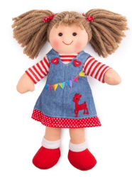 Bigjigs lappenpop Hattie 25 cm BJ-BJD058 1