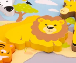 Bigjigs Grote stukken puzzel safaridieren BJ-BJ327 3