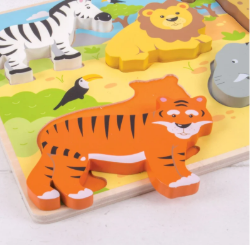 Bigjigs Grote stukken puzzel safaridieren BJ-BJ327 4