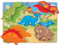 Bigjigs Grote stukken puzzel Dino's BJ-BJ332 1