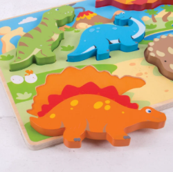 Bigjigs Grote stukken puzzel Dino's BJ-BJ332 3