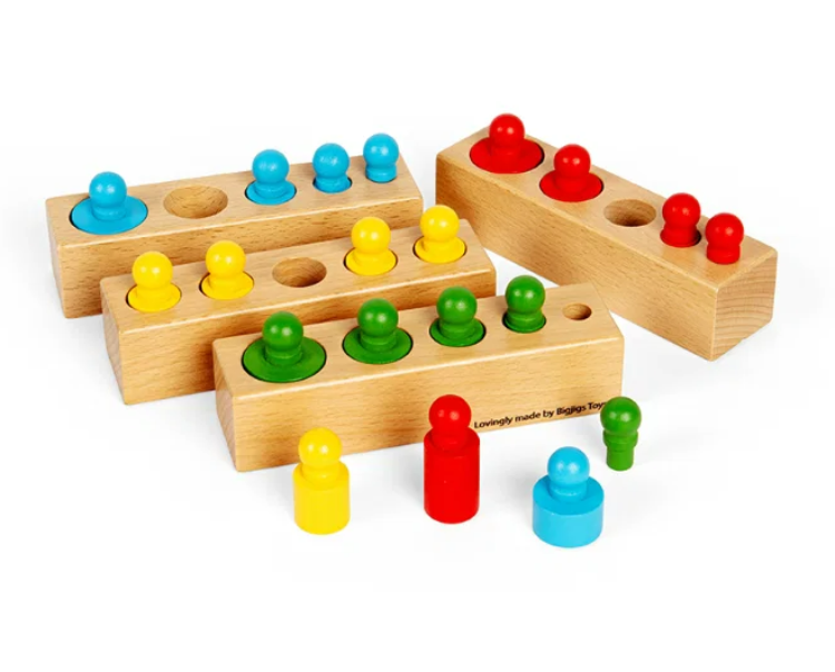 Bigjigs houten gewichtblokken vier kleuren BJ-BJ36012 1