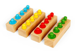 Bigjigs houten gewichtblokken vier kleuren BJ-BJ36012 2