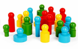 Bigjigs houten gewichtblokken vier kleuren BJ-BJ36012 3